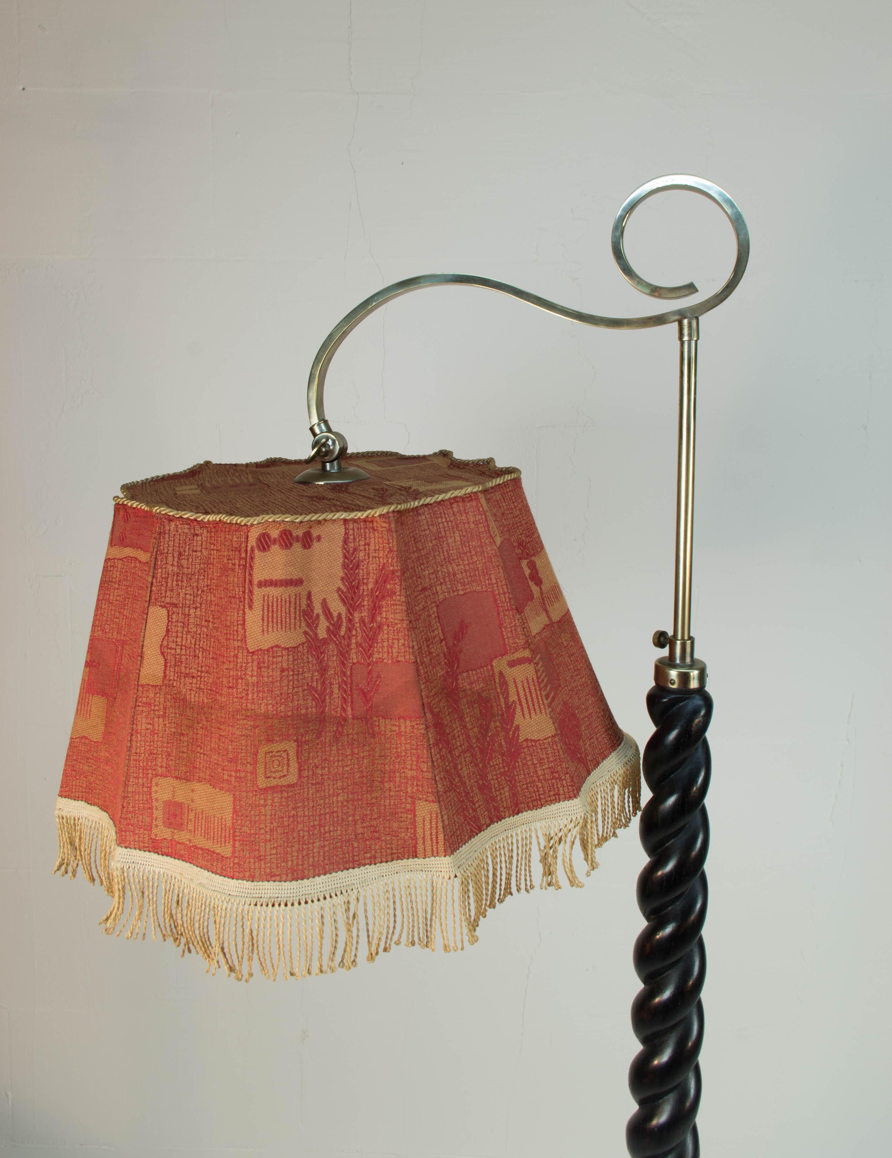 Czech Floor Lamp with Adjustable Height, 1910s