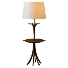 Lampada da terra con tavolino annesso per Modeline Lamp Co.