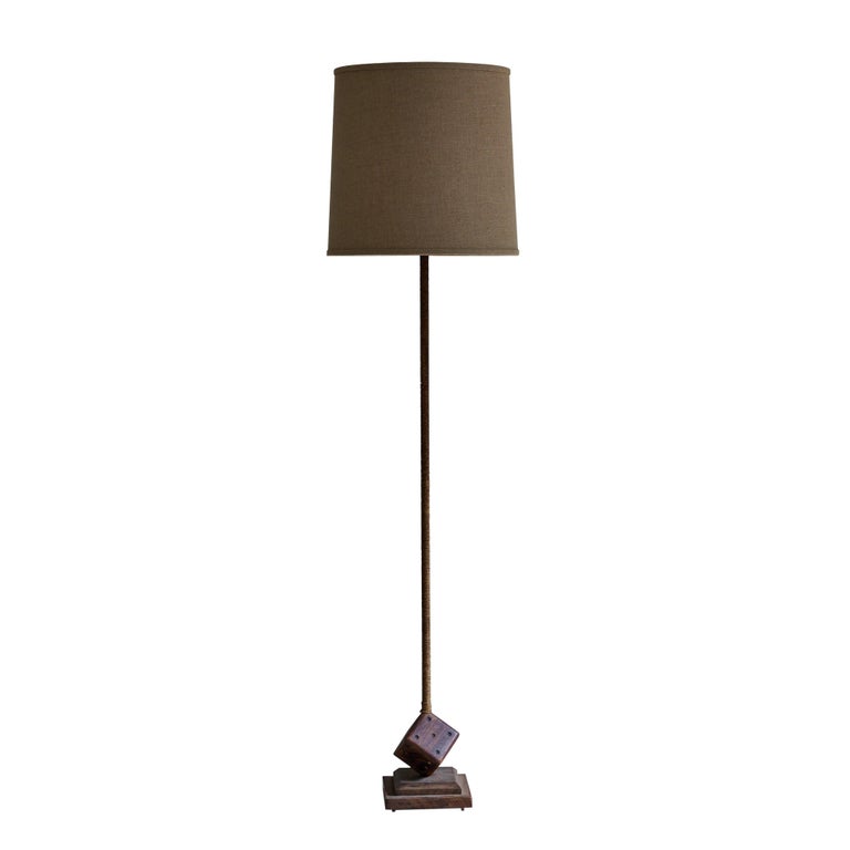 Floor Lamp with Dice at Base