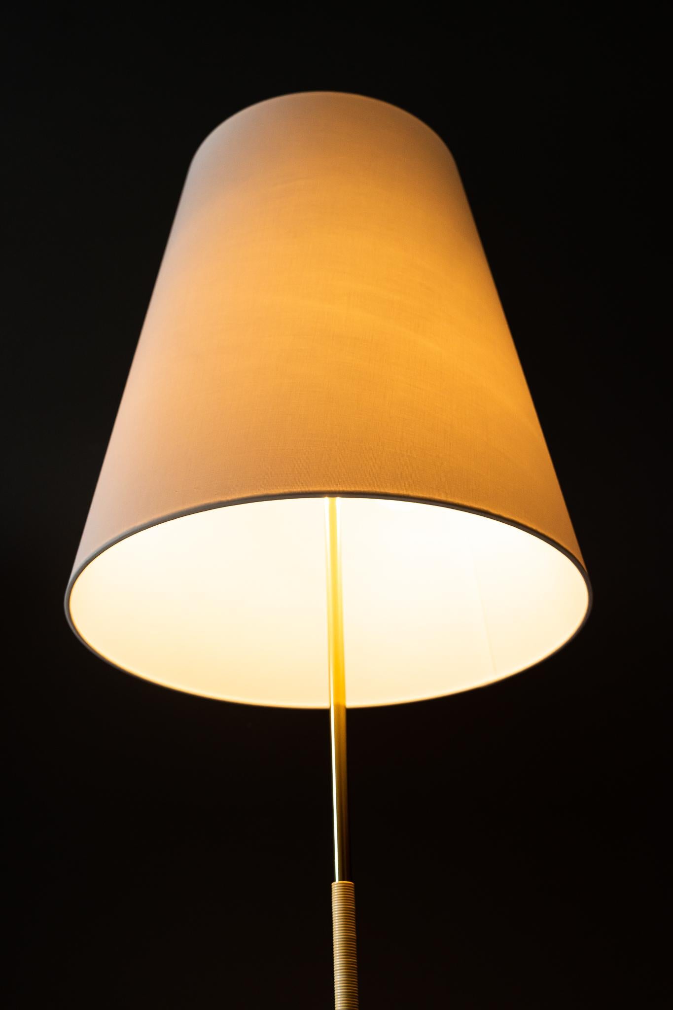 Floor Lamp with Fabric Shade around 1950s by J.T. Kalmar For Sale 3