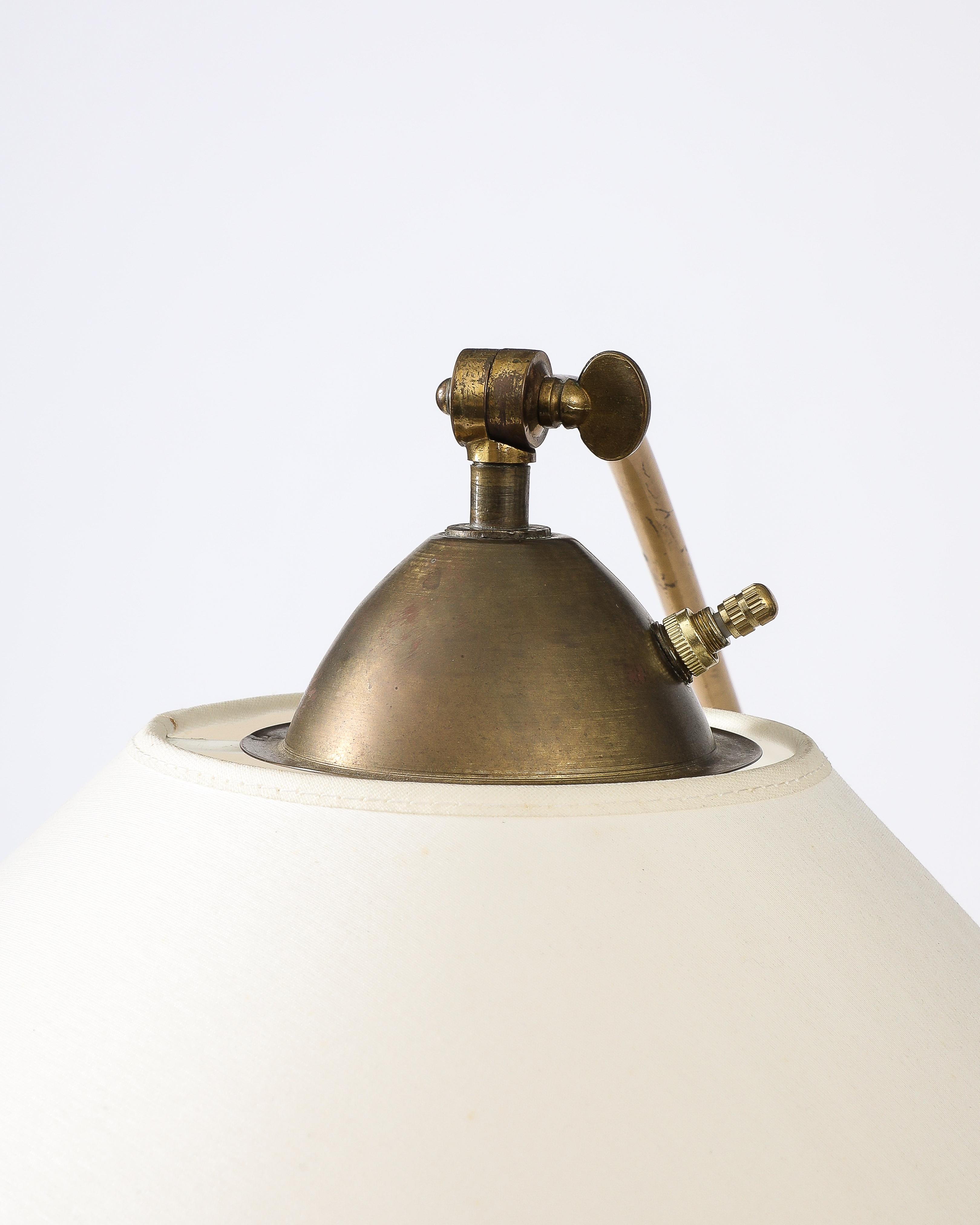 Floor Lamp with Fabric Shades, Attributed to ASEA, Sweden, c. 1950 6
