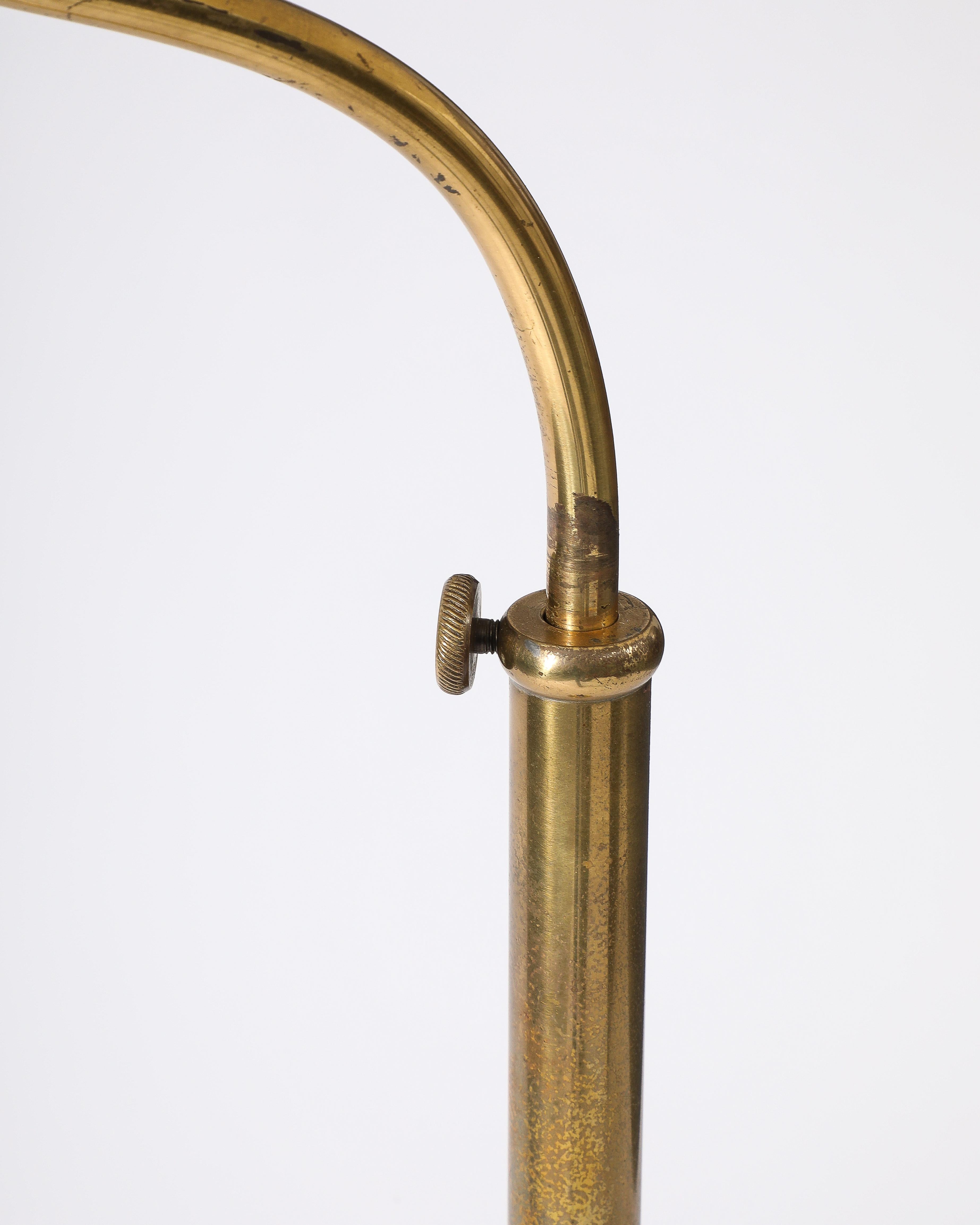 Floor Lamp with Fabric Shades, Attributed to ASEA, Sweden, c. 1950 7