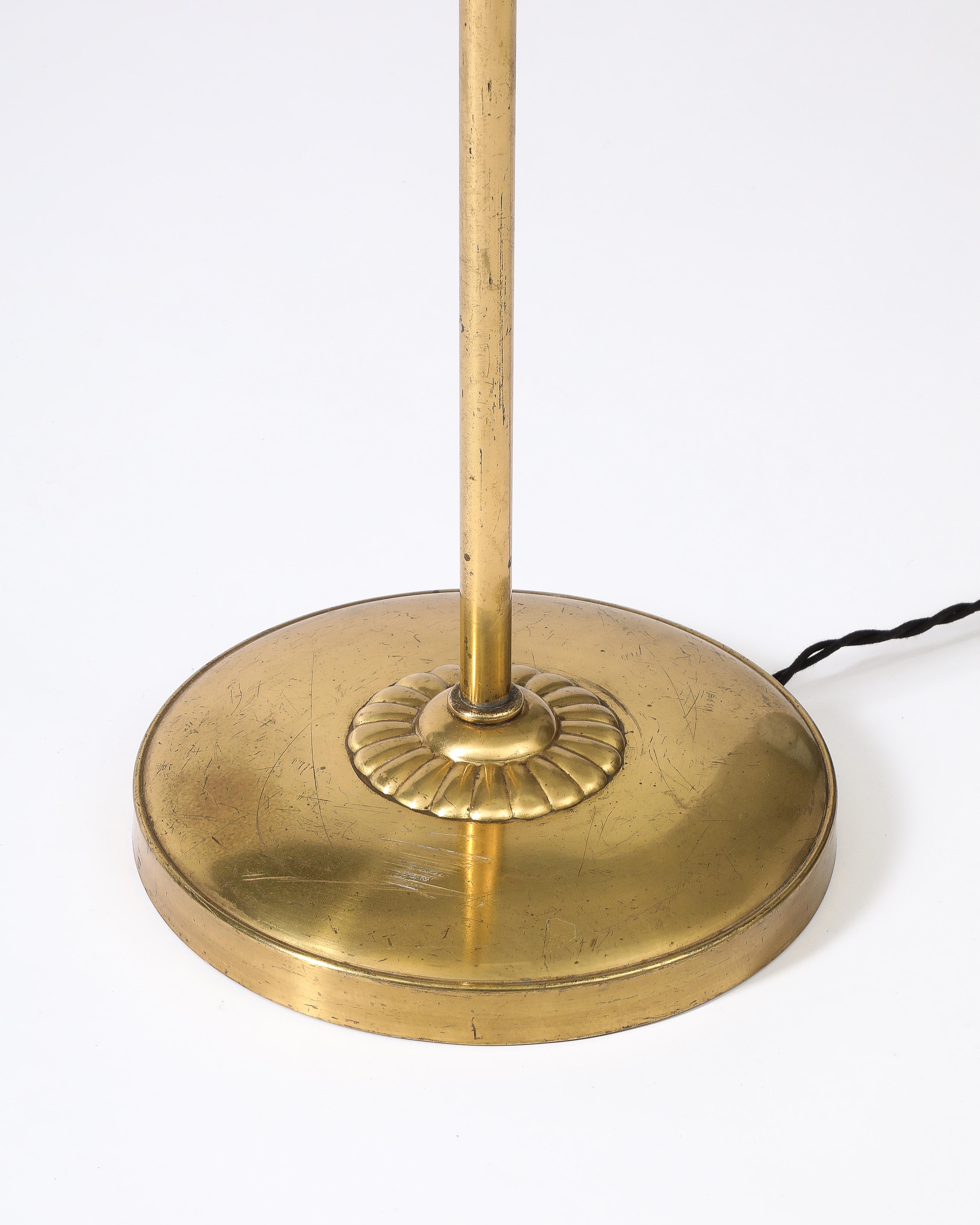 Floor Lamp with Fabric Shades, Attributed to ASEA, Sweden, c. 1950 8
