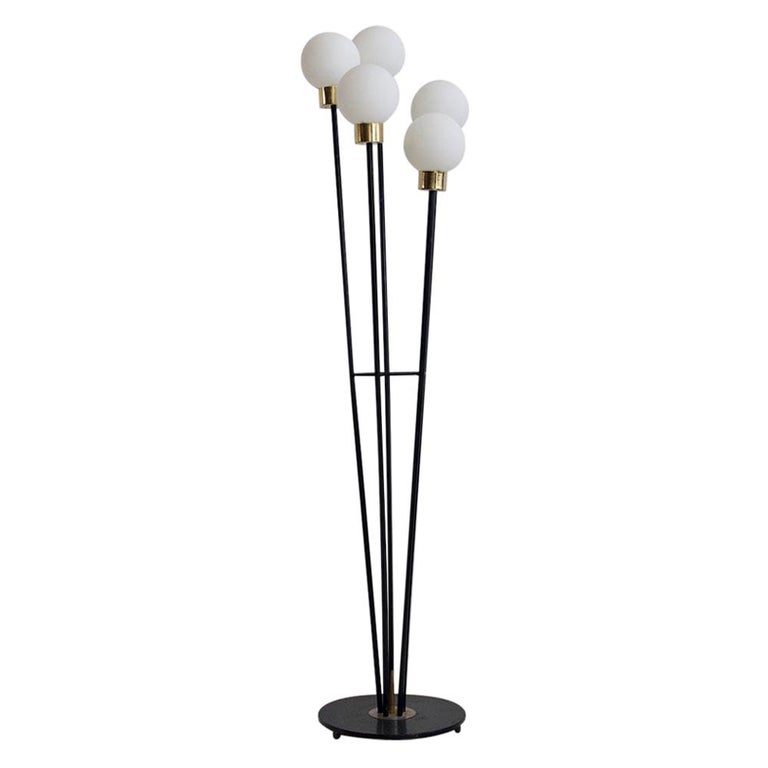 Floor Lamp with Five Lights by Arlus For Sale at 1stDibs