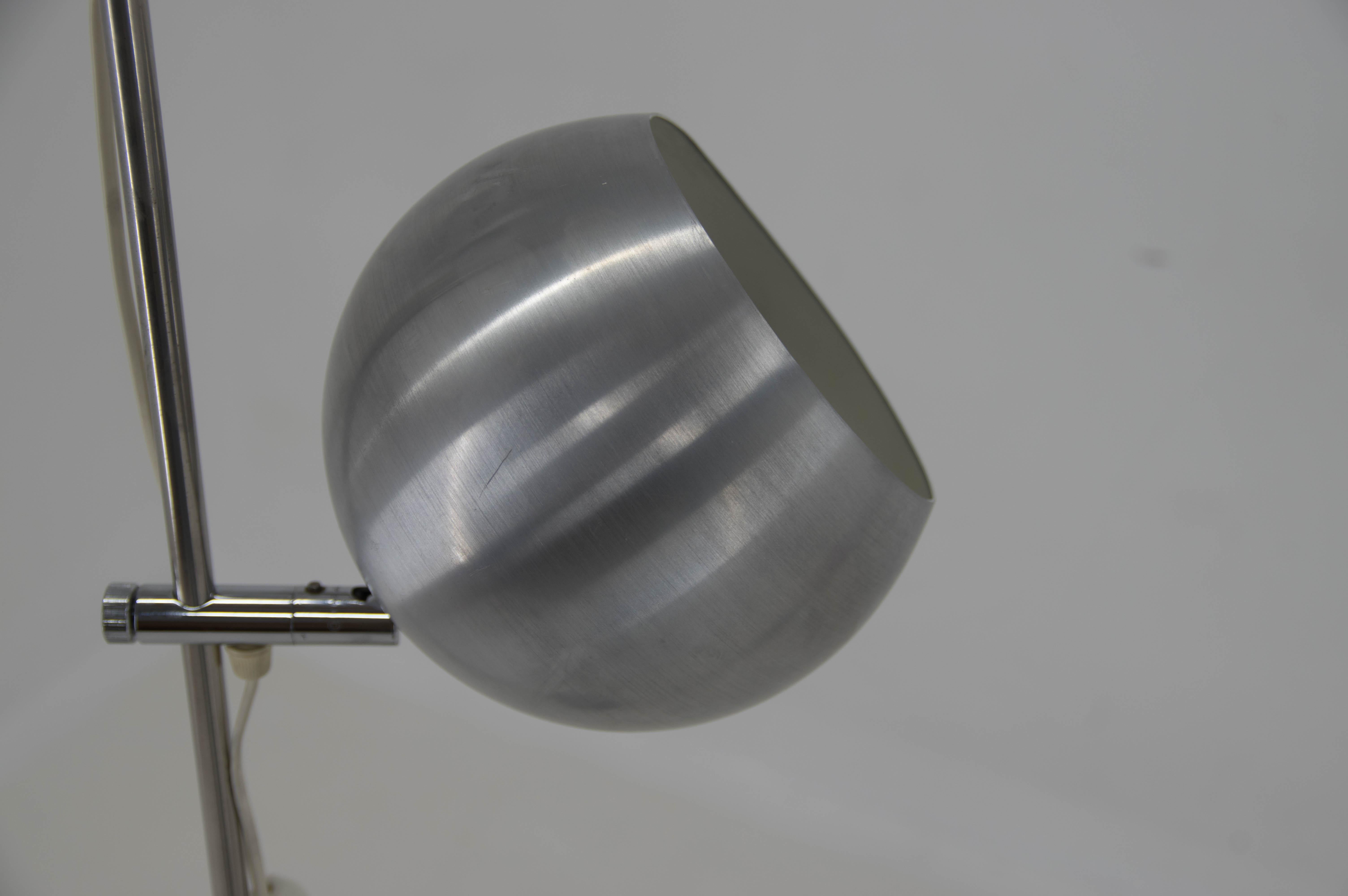 Aluminum Floor Lamp with Flexible Shades, Europe, 1960s For Sale