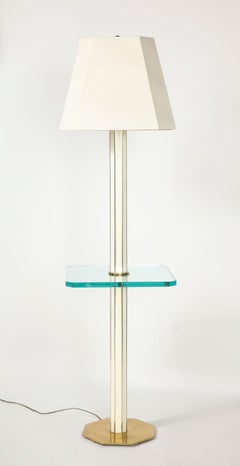 Floor Lamp with Glass Shelf