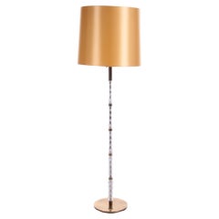 Floor Lamp with Glass Tubes and Brass Details, 1960s