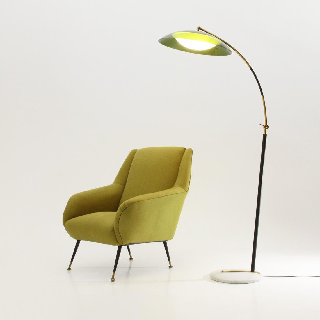 Floor Lamp with Green Perspex Diffuser by Stilux, 1960s 7
