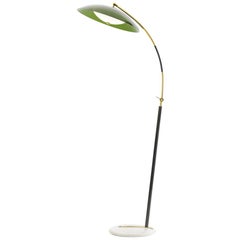 Floor Lamp with Green Perspex Diffuser by Stilux, 1960s