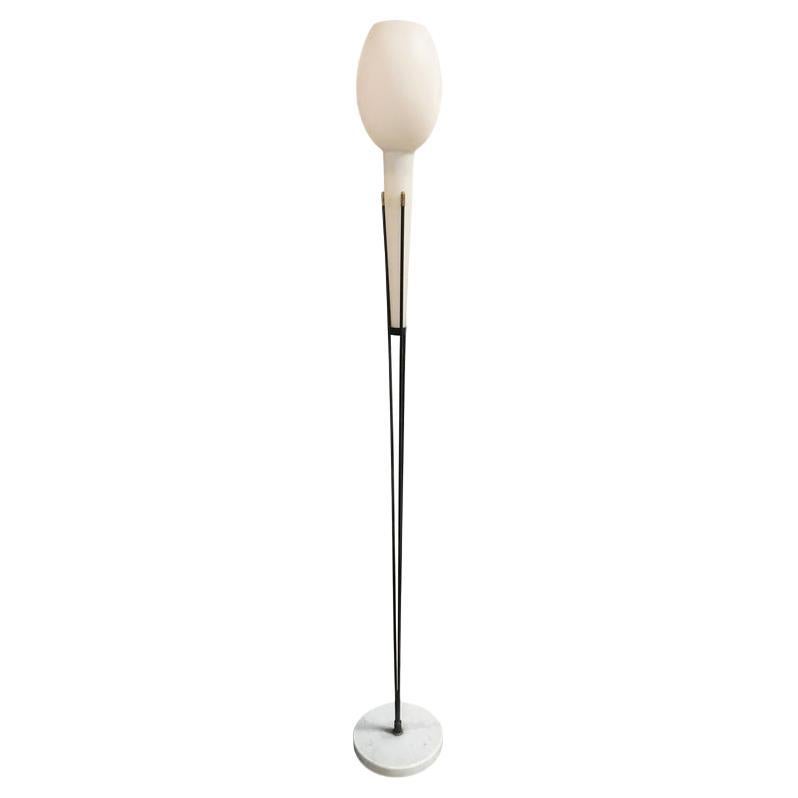Stehlampe mit Marmorsockel von Stilnovo, 1950er Jahre