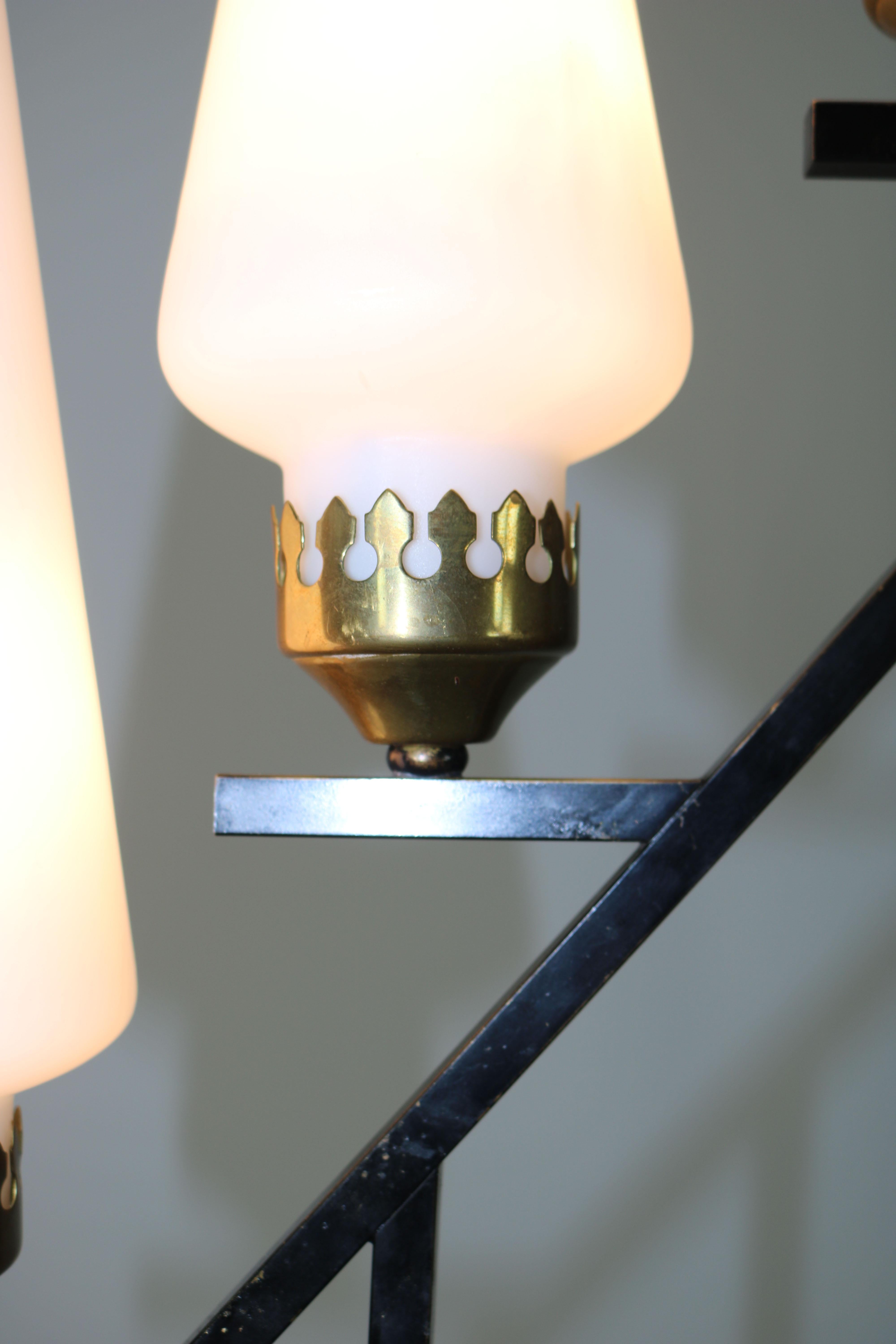Stehlampe mit Marmorsockel in der Art von Stilnovo, Italien, 1950er Jahre im Angebot 5