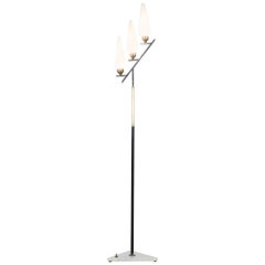 Floor Lamp with Marble Base in the Manner of Stilnovo, Italy, 1950s
