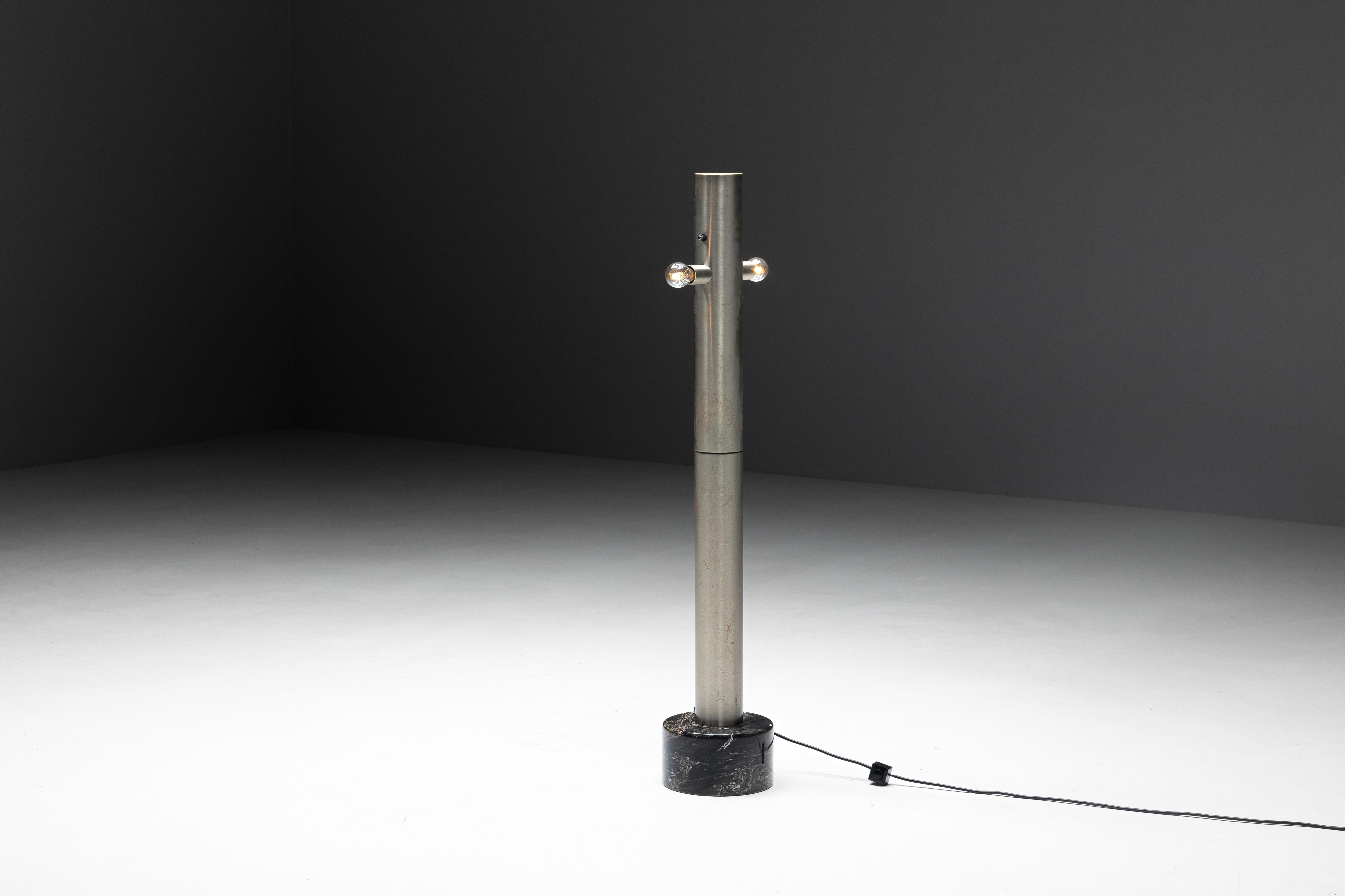 Floor Lamp with Marble Base, Italy,  1980s  For Sale 4
