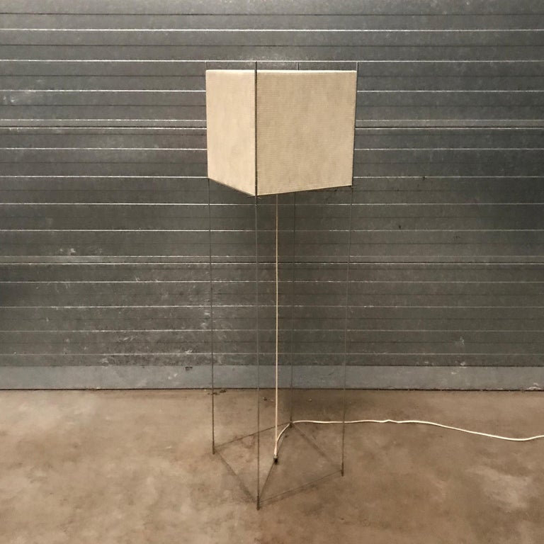 Floor Lamp with Paper Square Shade by Benno Premsela at 1stDibs benno premsela lamp, square