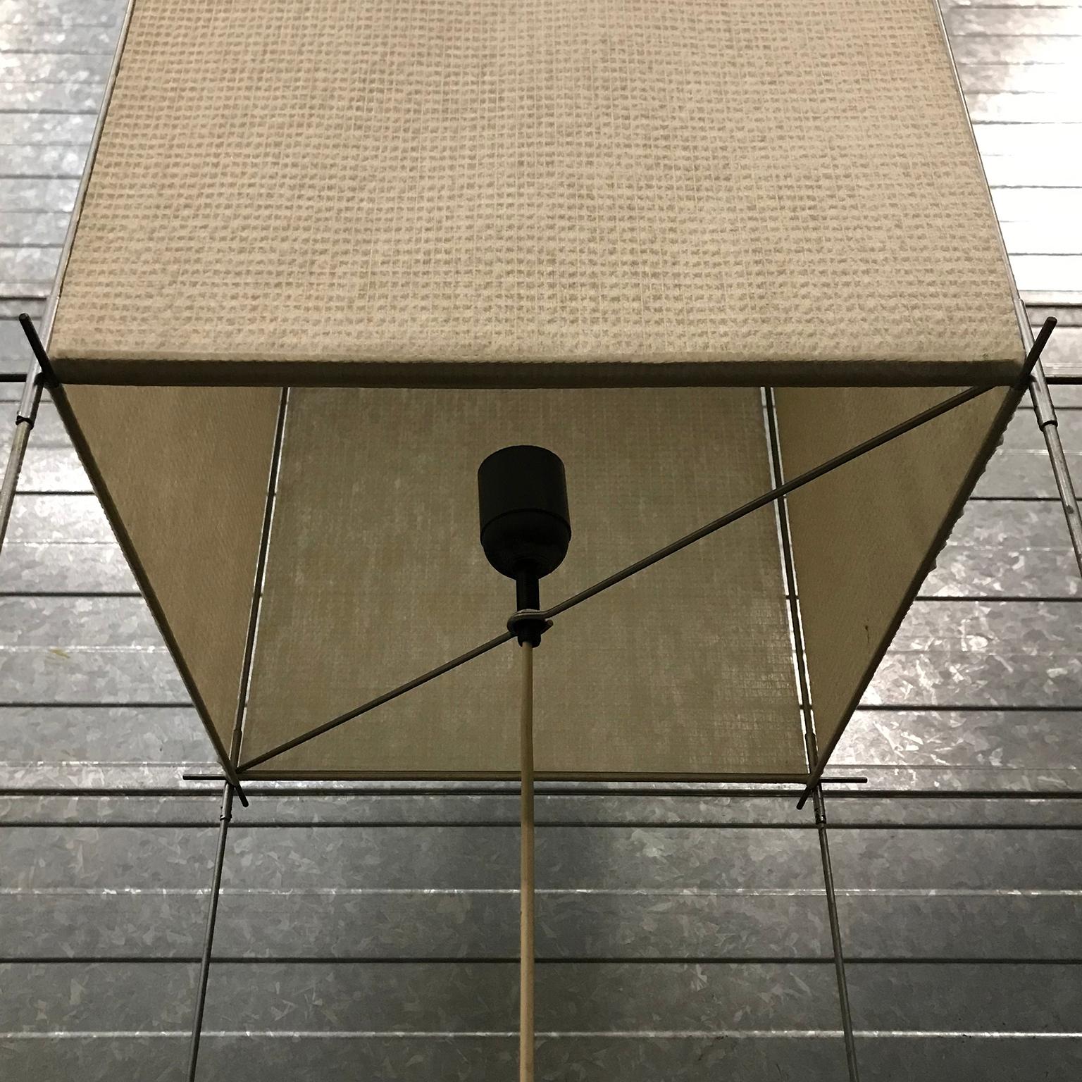 Floor Lamp with Paper Square Shade by Benno Premsela In Good Condition In Amsterdam IJMuiden, NL