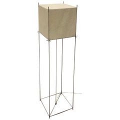 Floor Lamp with Paper Square Shade by Benno Premsela