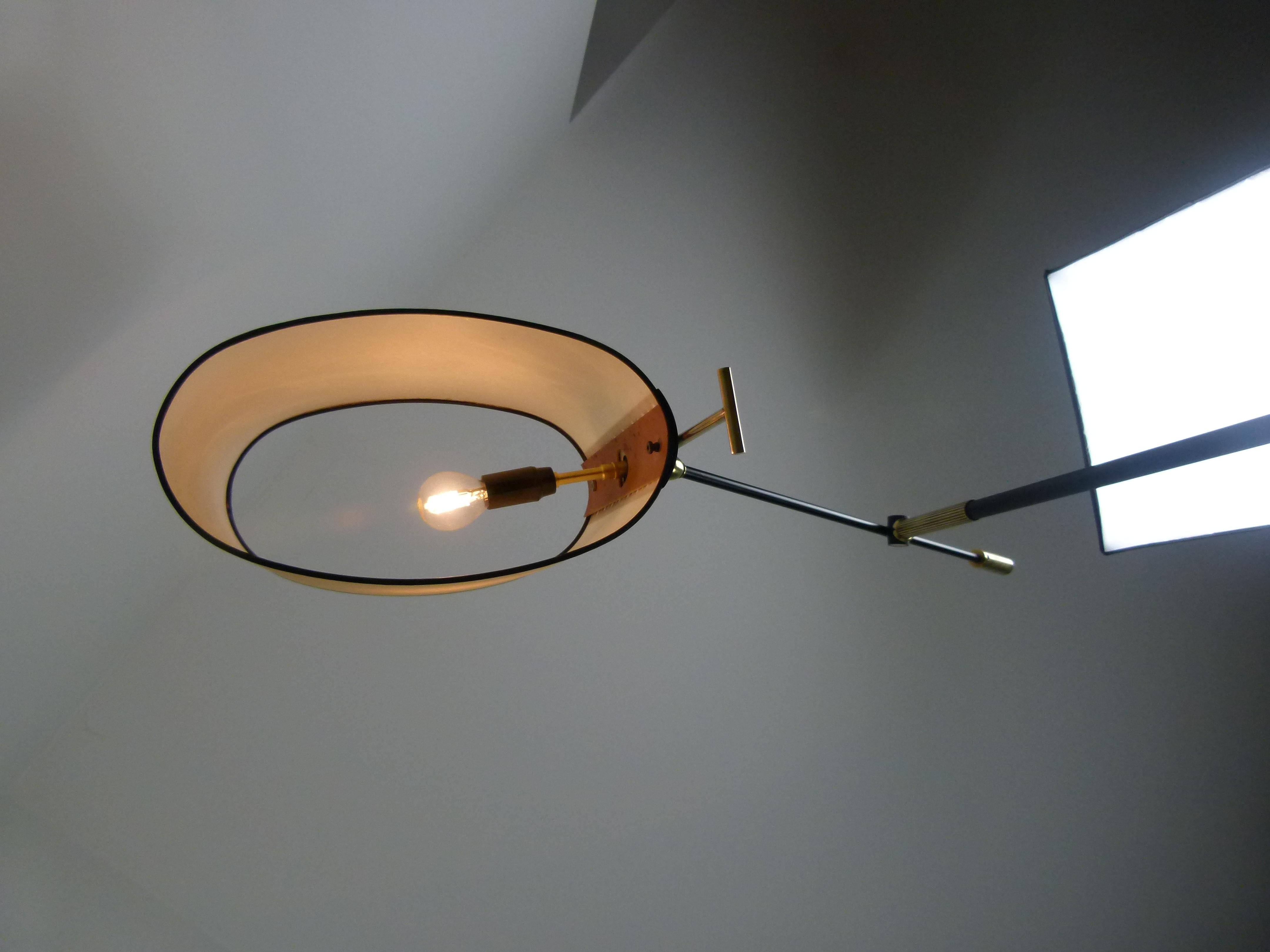 Floor Lamp with Pendulum, Counter-Weight and Patella by Maison Lunel 4