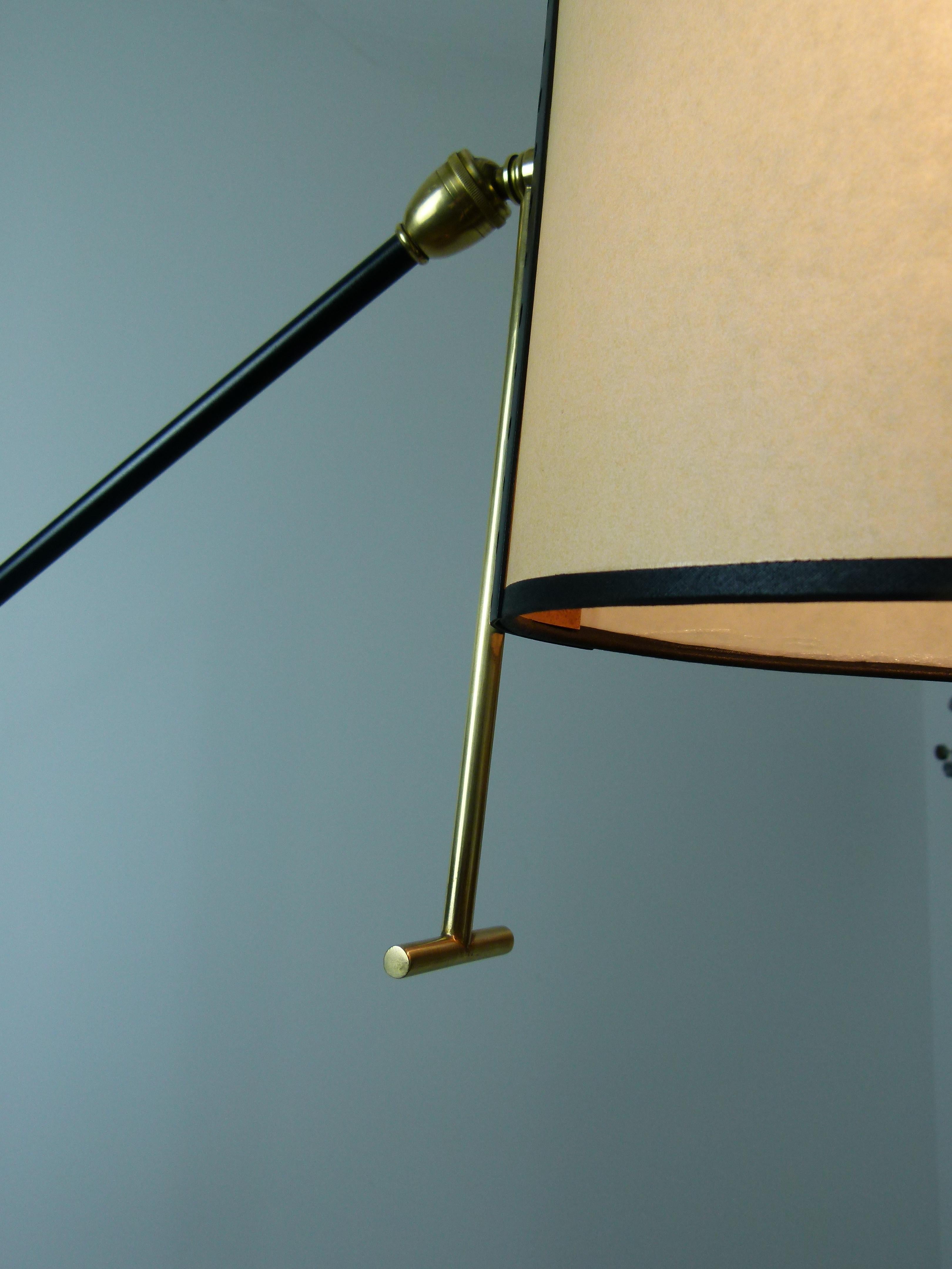 Floor Lamp with Pendulum, Counter-Weight and Patella by Maison Lunel 7