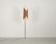 Floor Lamp with plywood shade, Italy, 1960s.