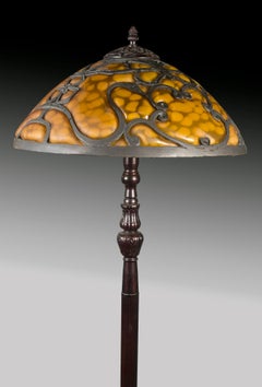 Floor lamp with recessed lampshade. 20th century.