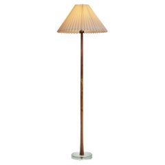 Retro Floor Lamp with Ruched Shade, Scandinavia ca 1950s