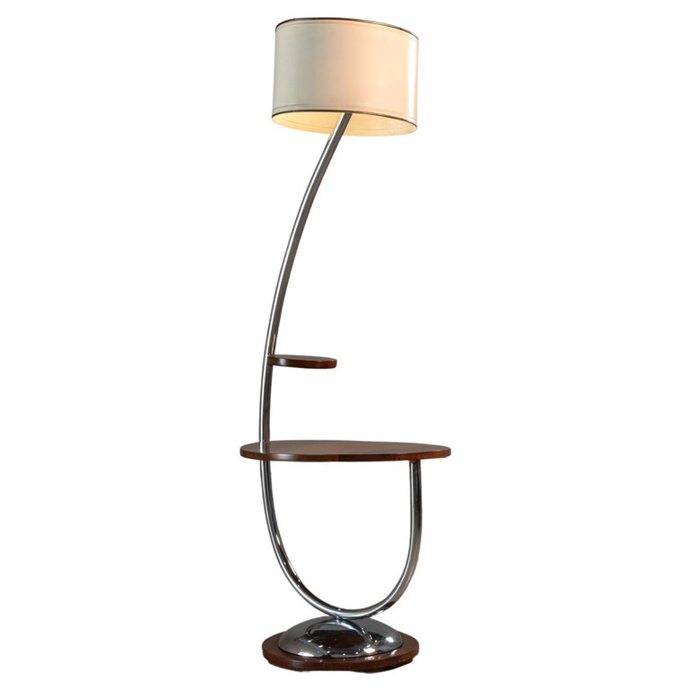 John Graz floor lamp with side table, 1950s, offered by Herança Cultural