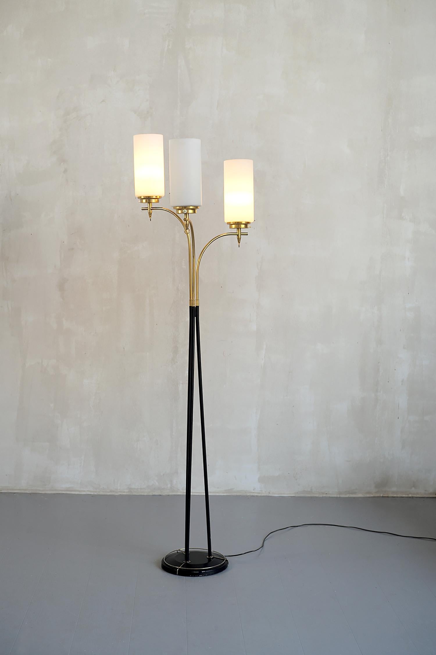 20th Century Floor Lamp with Three Lights, France, 1950 For Sale