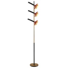  Oscar Torlasco Floor Lamp with Three Shades 