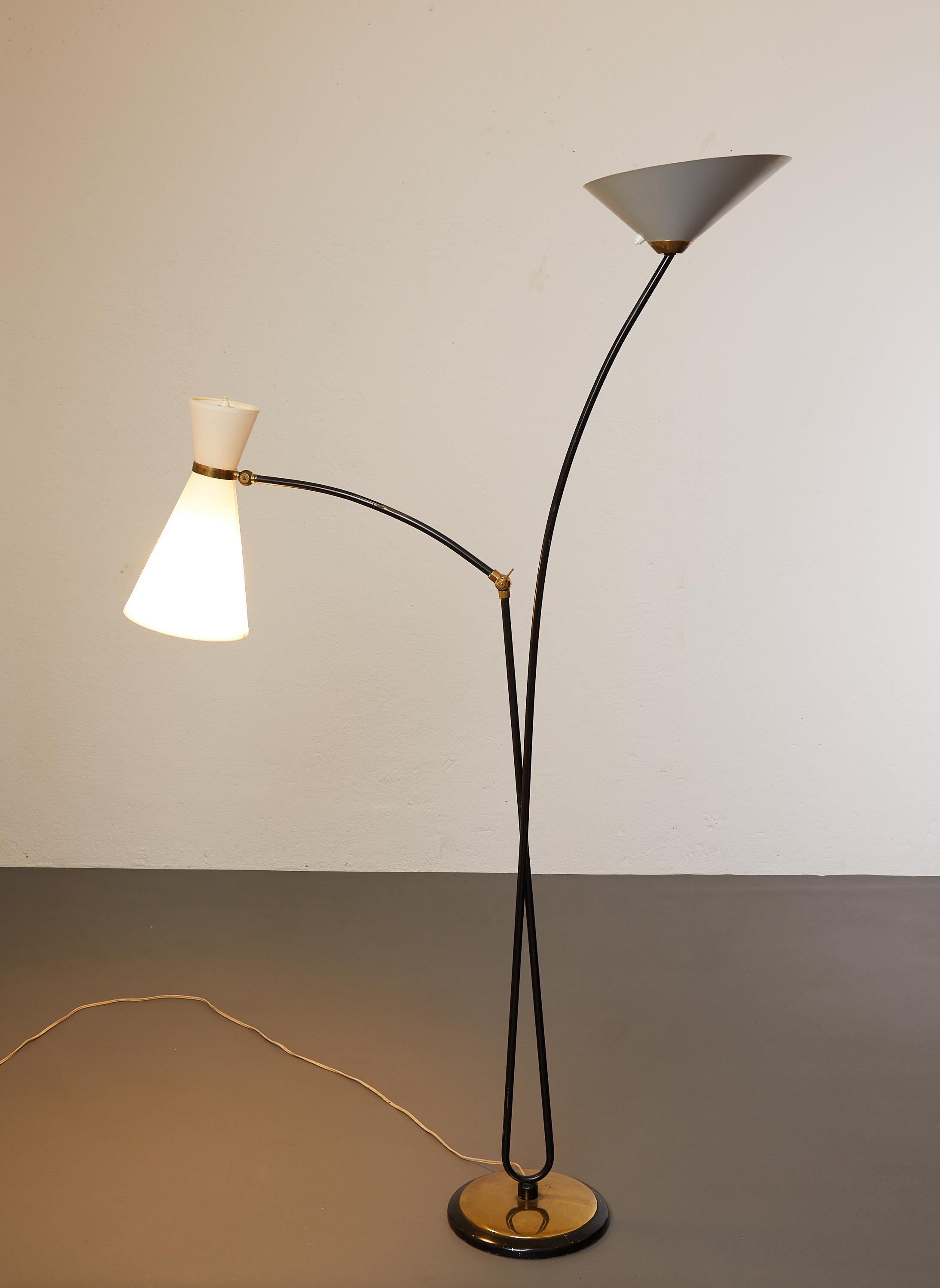 Floor Lamp With Two Arms In The Style, Are Floor Lamps Still In Style
