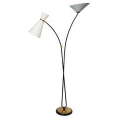 Floor Lamp with Two Arms in the Style of Carl Moor, BAG Turgi, Switzerland, 1950