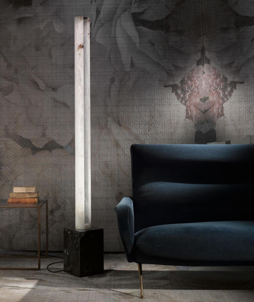 Modern Floor Lamp Zeus by Alabastro Italiano For Sale