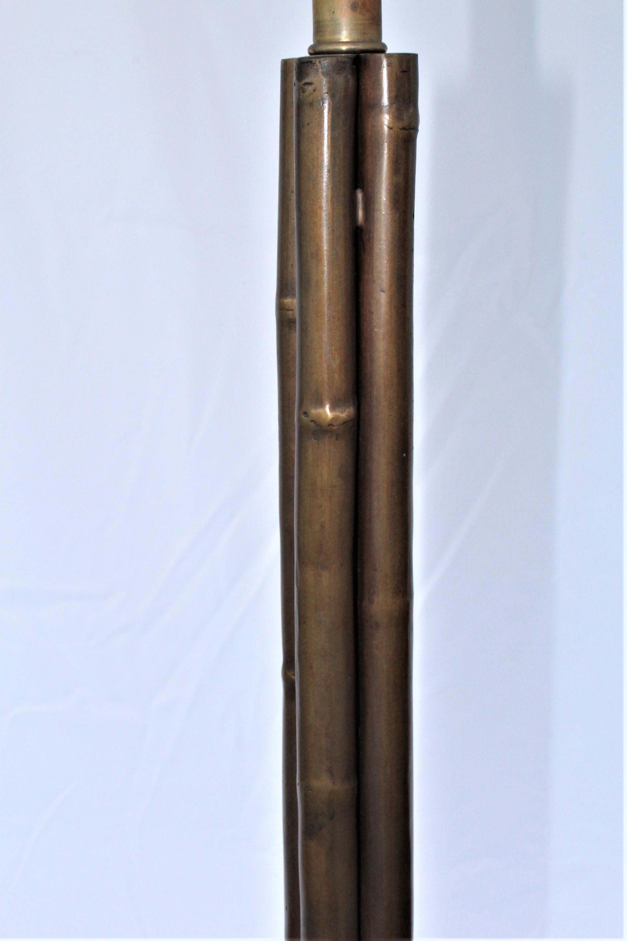Floor Lamp, Bamboo Design, Mid-Century Modern, Bronze Casting, Single Socket 1