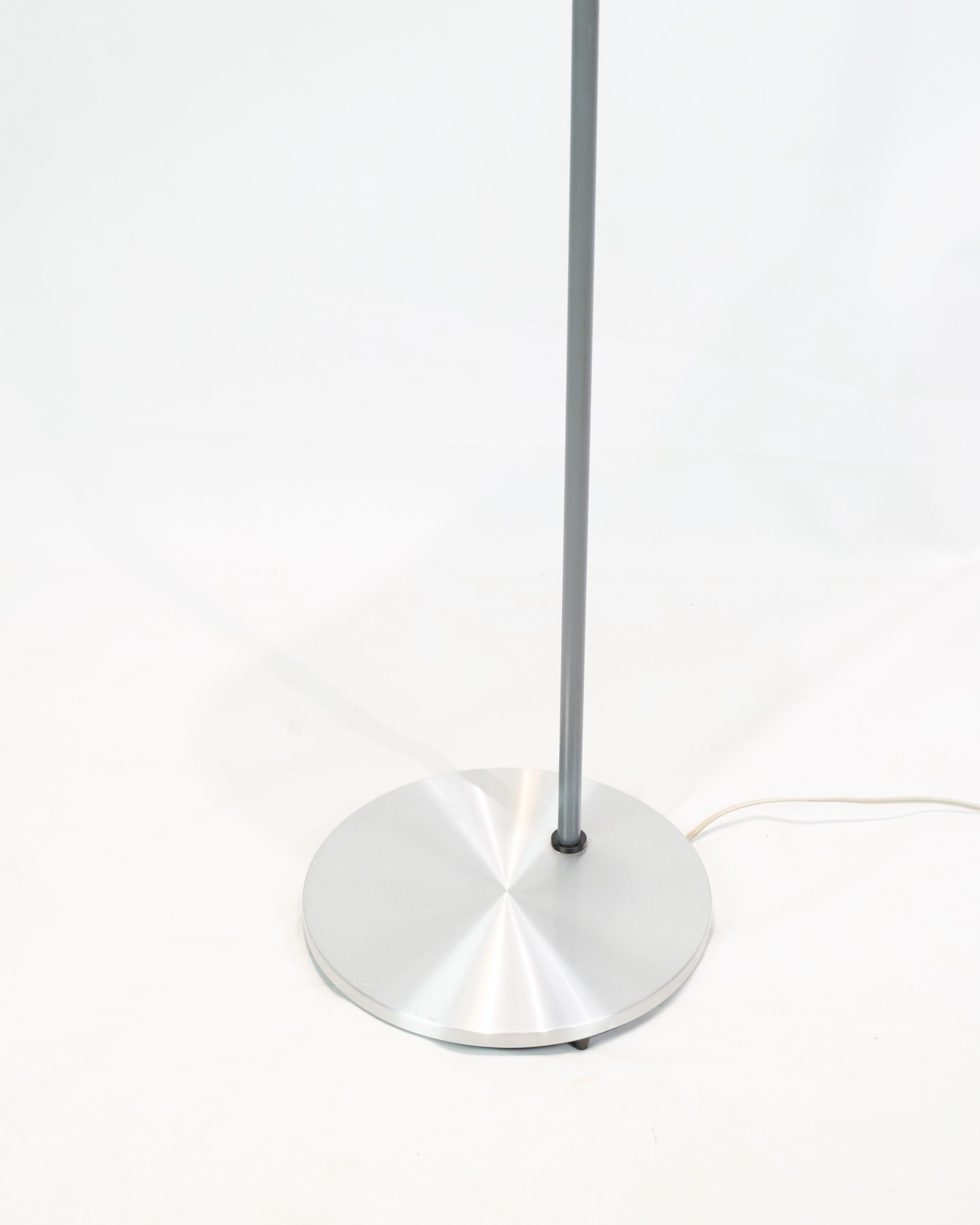 Danish Floor Lampe Model Studio Made In Stainless Steel By Jo Hammerborg From 1970s