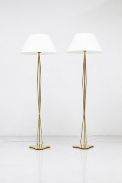 Floor Lamps Attributed to Hans Bergström, ASEA, Sweden, 1950s