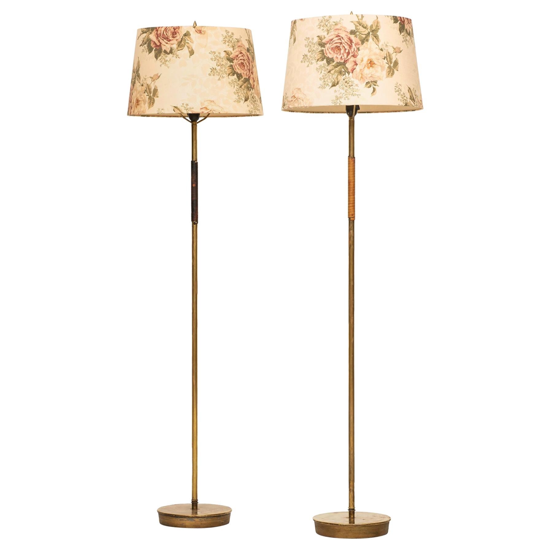 Floor Lamps Attributed to Paavo Tynell Produced in Finland