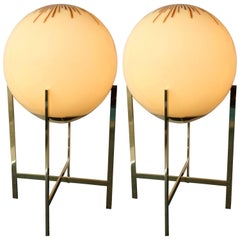 Floor Lamps Glass and Brass by La Murrina Murano, Italy, 1990s