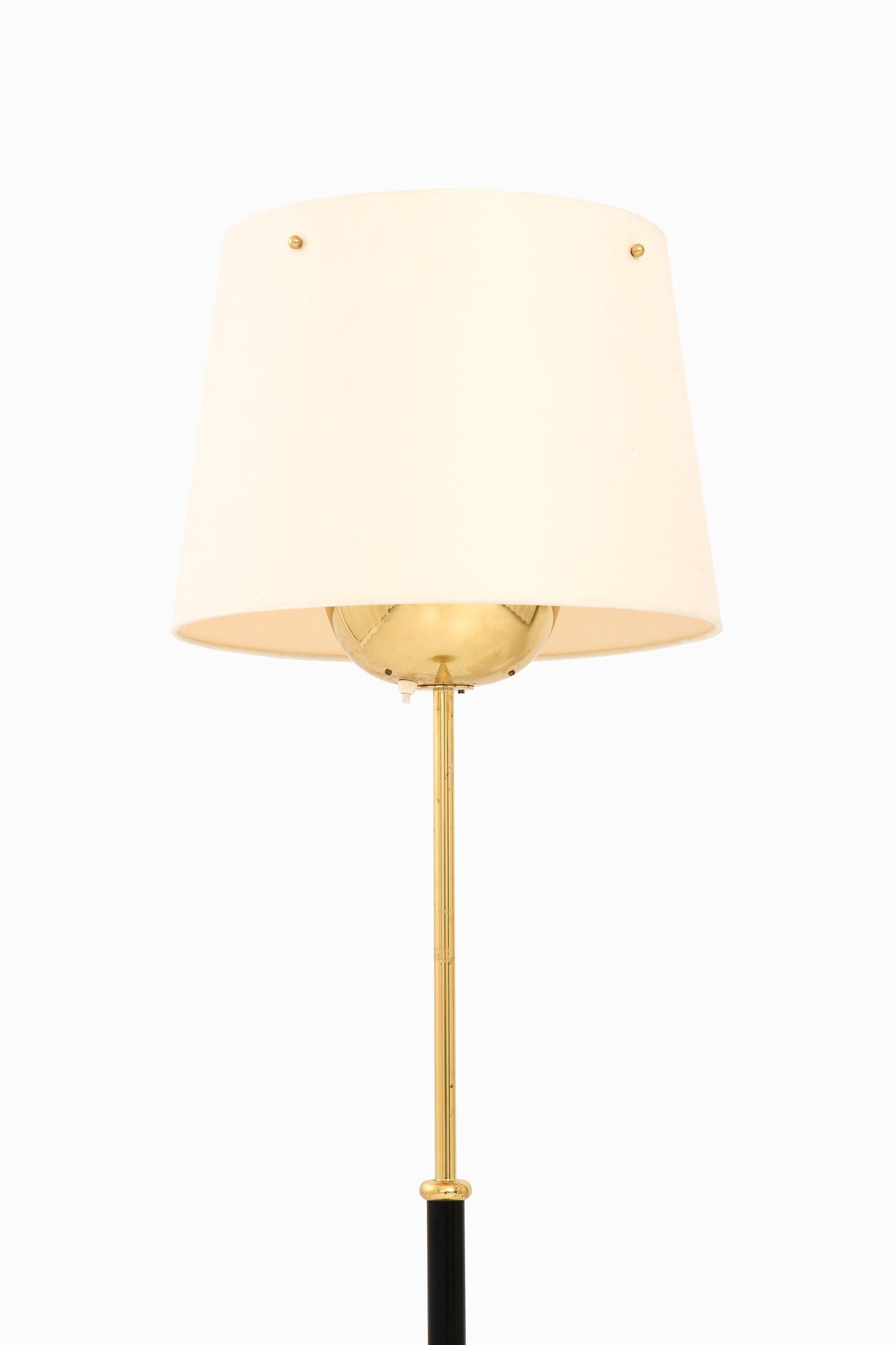 Floor Lamps in Brass, Black Lacquered Metal and Original Lamp Shades by Josef Frank, 1960's

Additional Information:
Material: Brass, black lacquered metal and original lamp shades
Style: Mid century, Scandinavian
Very rare floor lamps model