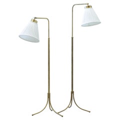 Floor Lamps in Brass by Josef Frank From Firma Svenskt Tenn, 1940s, Sweden