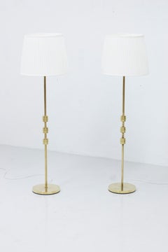 Lampade da terra in ottone modello 2605 attribuite a Eje Ahlgren fro Luco, Svezia