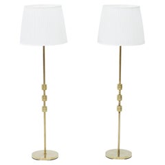 Floor Lamps in Brass Model 2605 Attributed to Eje Ahlgren Fro Luco, Sweden