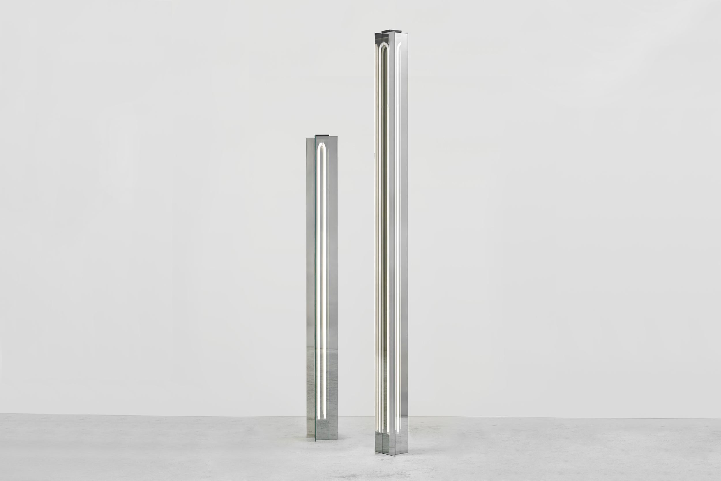 Dutch Sabine Marcelis Floor Lamp “Pillar” Tall From the series “No Fear of Glass” 2019 For Sale