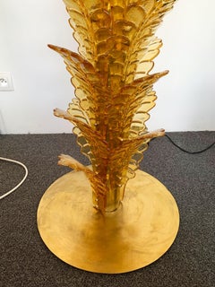 Floor Lamps Palm Tree Murano Glass and Brass, Italy