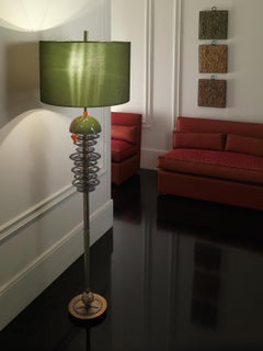 Floor Lamps Standing Lamps Brass Iron Burnished Green Clock Italy