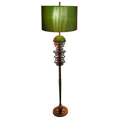 Floor Lamps Standing Lamps Brass Iron Burnished Green Clock Italy 