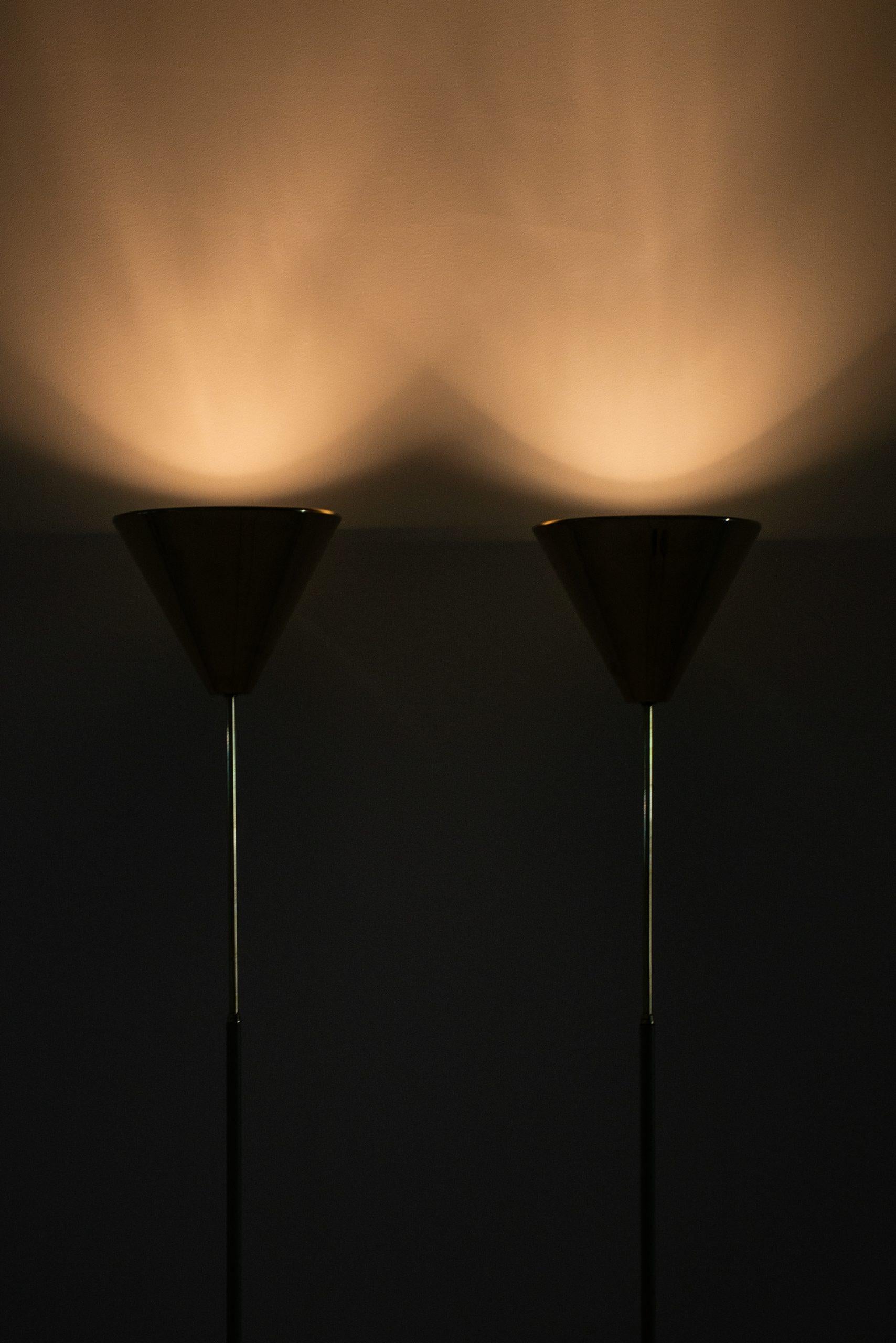 Metal Floor Lamps / Uplights Model G-07 Produced by Bergbom in Sweden For Sale