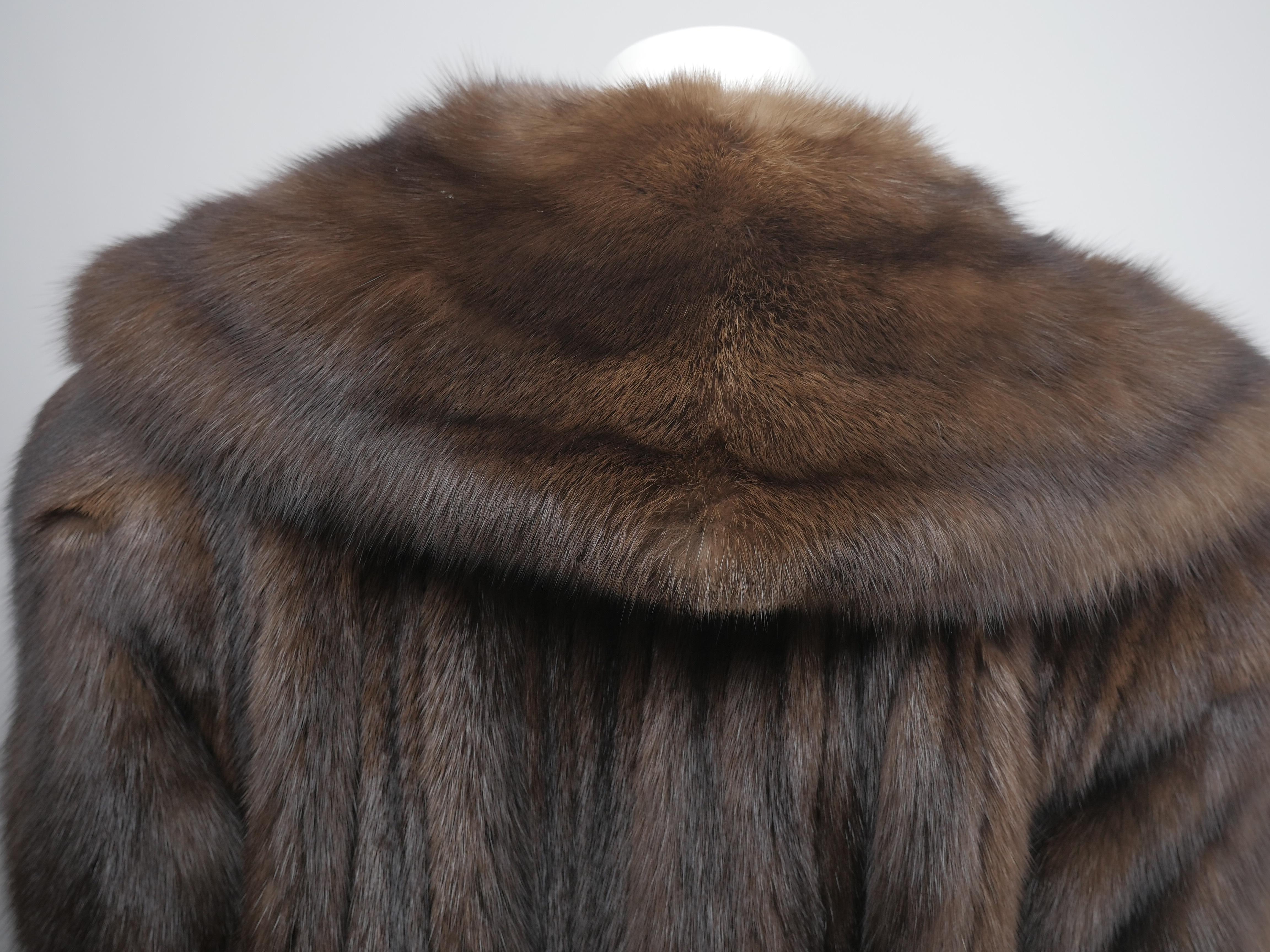 Floor Length Brown Sable Fur Coat 2