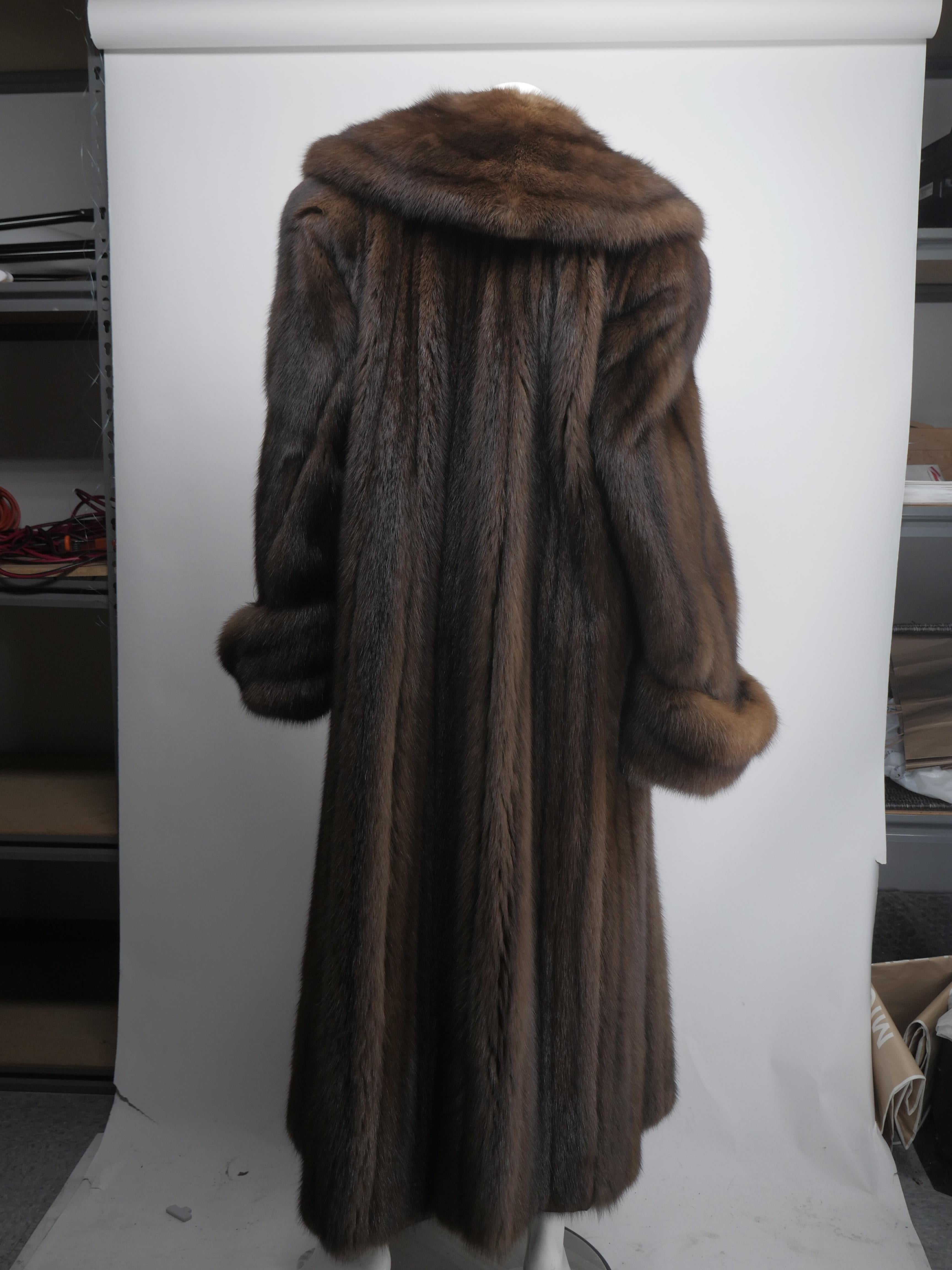Floor Length Brown Sable Fur Coat 3