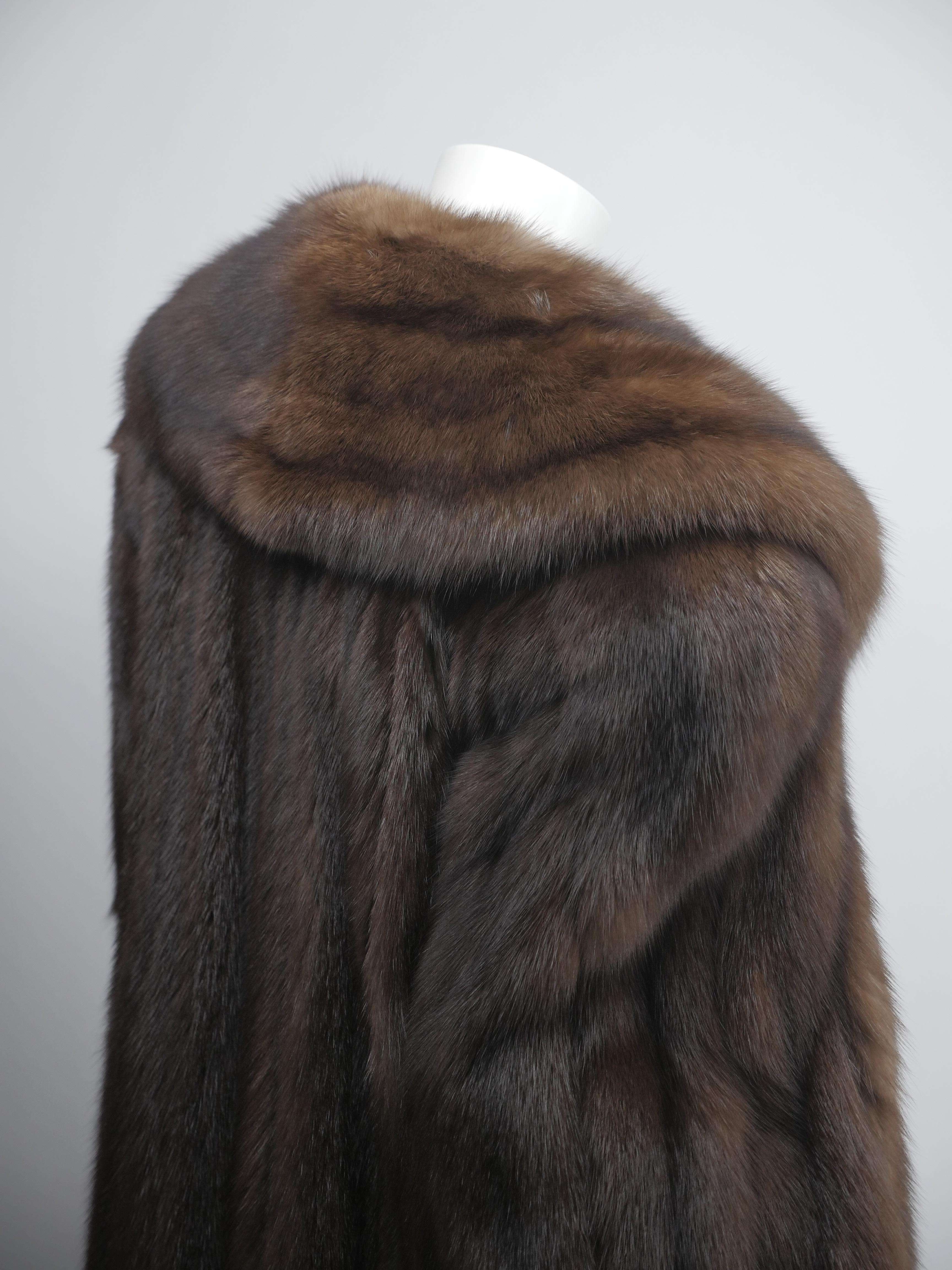 Floor Length Brown Sable Fur Coat 4