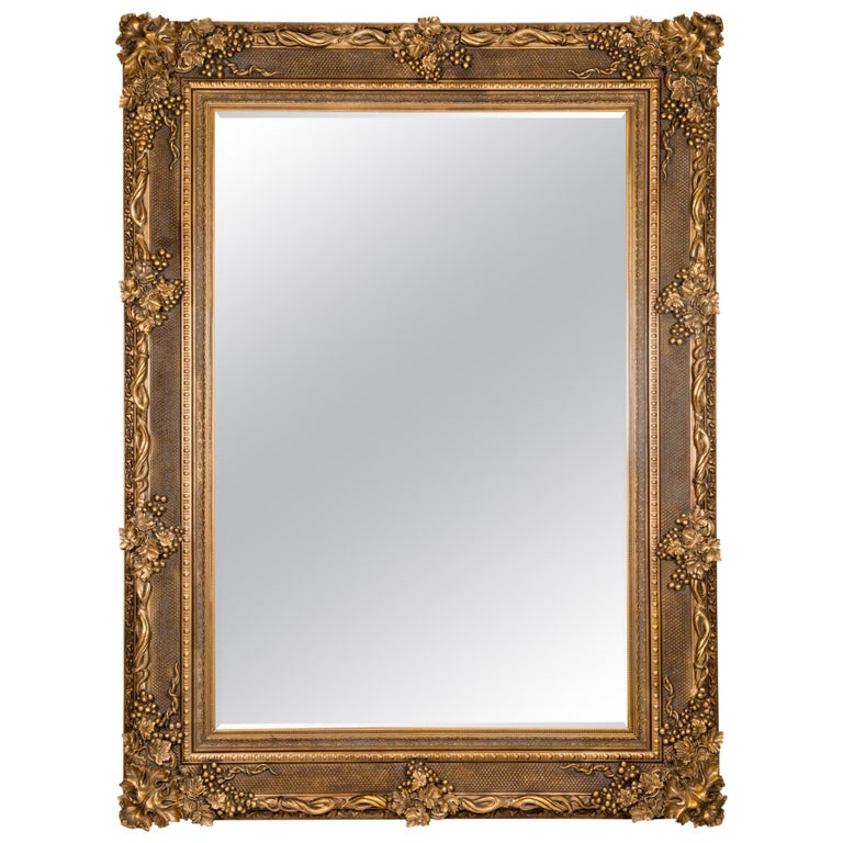 Floor Length Ornately Giltwood Hanging Beveled Wall Mirror For Sale At 1stdibs
