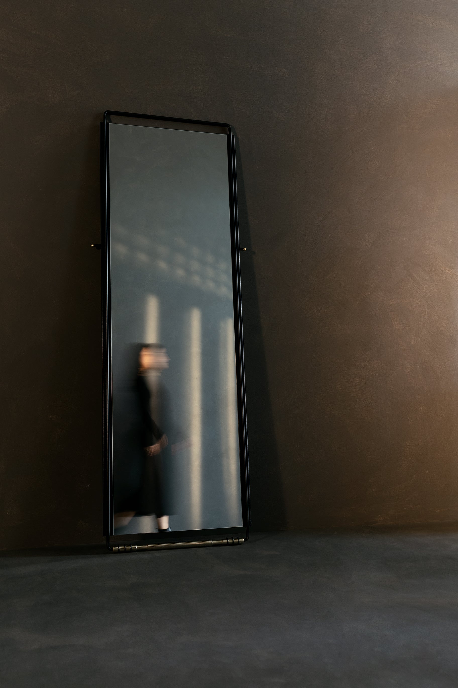 Floor mirror by Estudio Andean
Dimensions: W 60 x D 4 x H 180 cm
Materials: steel, wood, bronze.

Floor mirror made of steel rod frame and solid seike wood with a natural oil finish, lathed bronze base and hardware.

ALEJANDRO MOYANO
FOUNDER